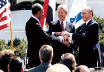 Signing of the infamous Camp David Accord between Israel and Egypt in 1978